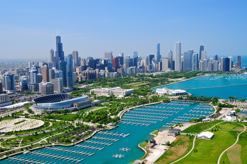 Lago Michigan em Chicago