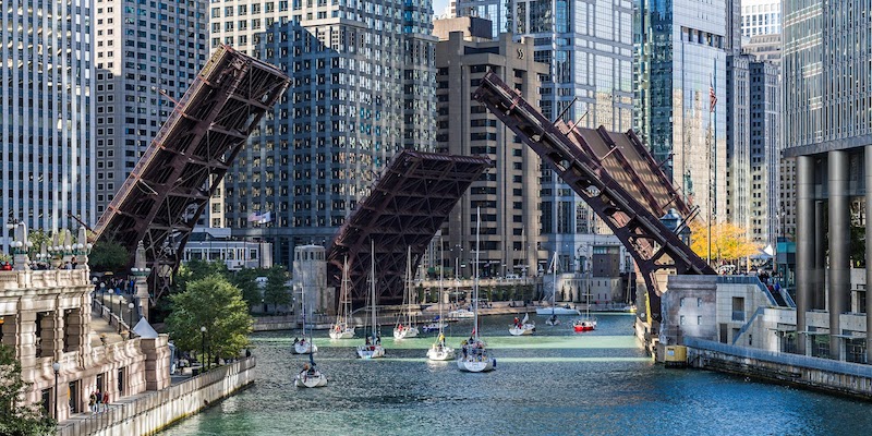 Pontes no Chicago River