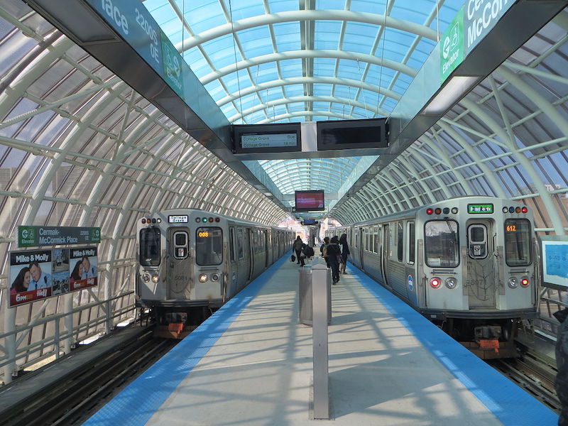 Estação de metrô em Chicago