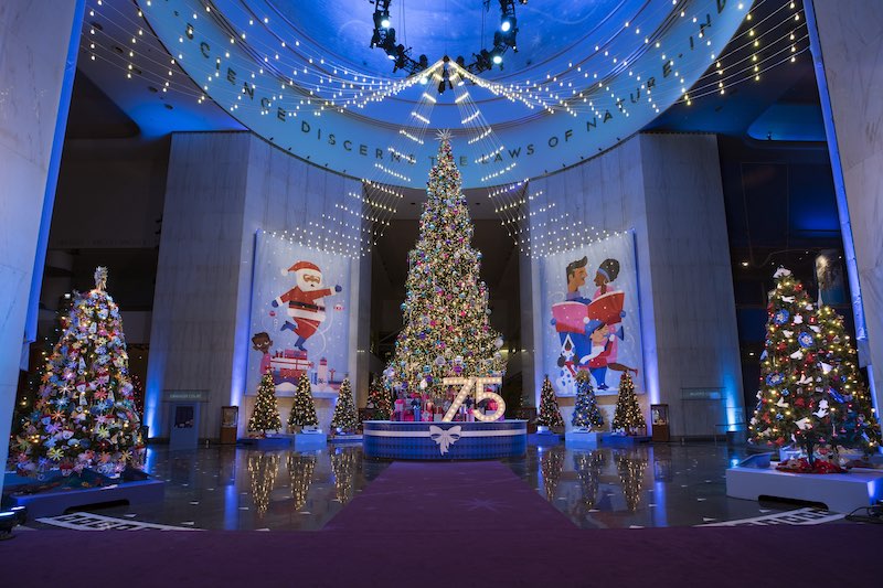 Exposição de Natal no Museum of Science and Industry em Chicago
