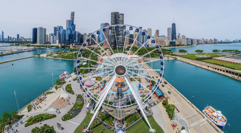 Roda-gigante do Navy Pier em Chicago