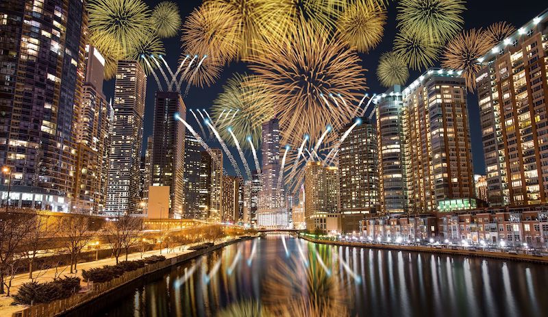 Ano Novo em Chicago