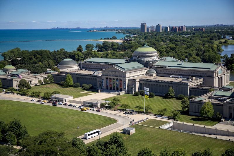 Área do Museum of Science and Industry em Chicago