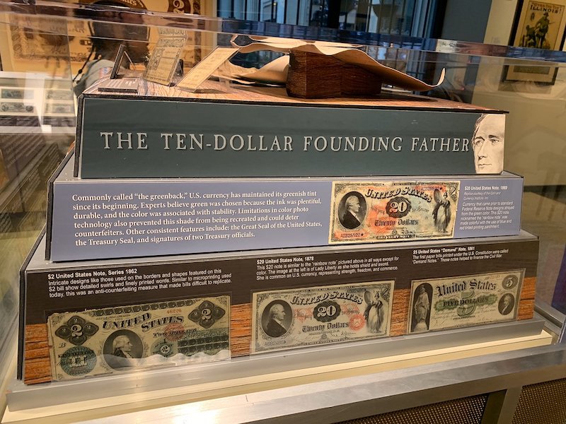 Exposição do dólar no Money Museum em Chicago