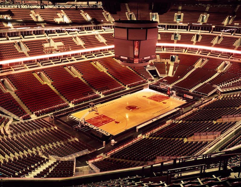 Basquete na arena United Center em Chicago