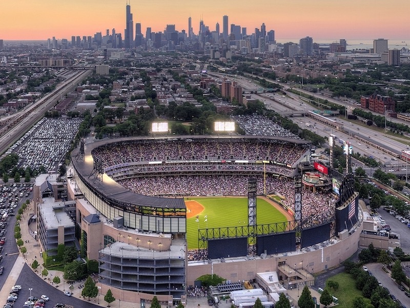 Estádio Guaranteed Rate Field em Chicago - estádio lotado