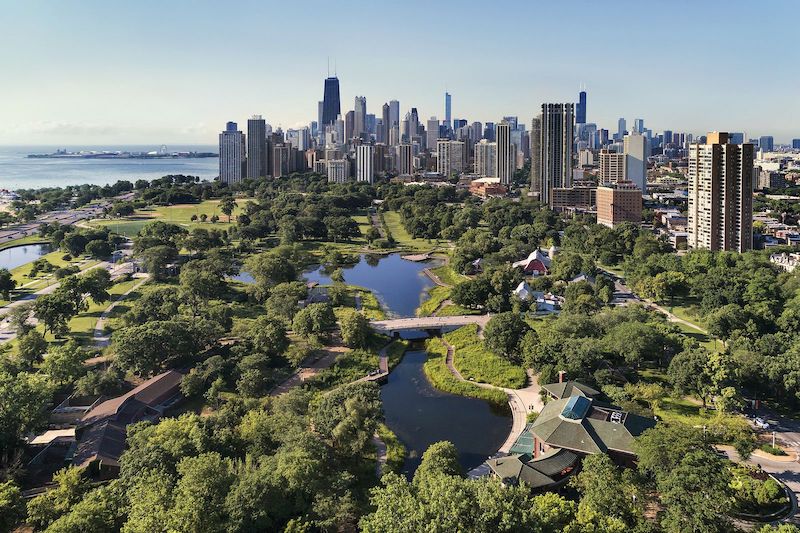 Área do Lincoln Park em Chicago