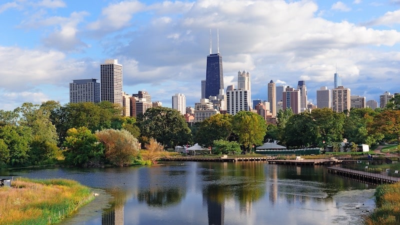 Parque Lincoln Park em Chicago