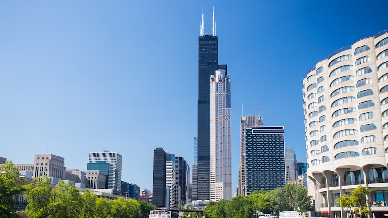 Vista da Willis Tower em Chicago
