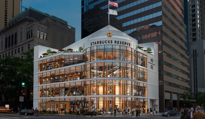Maior Starbucks do mundo em Chicago