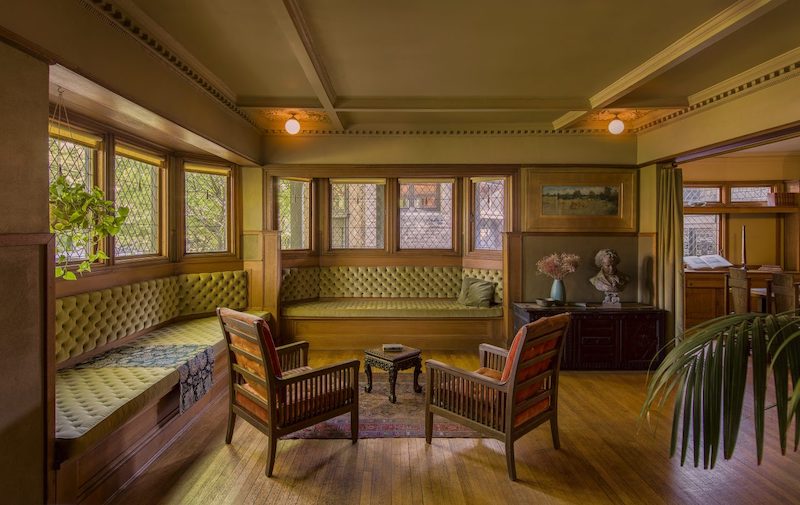 Sala da Casa e Studio de Frank Lloyd Wright em Chicago