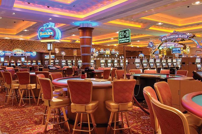 Interior do Blue Chip Casino Hotel em Michigan City