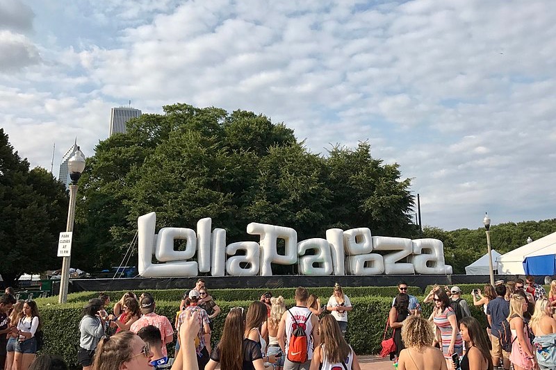 Placa do Lollapalooza em Chicago