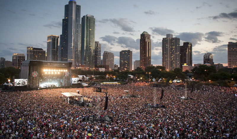 Vista do Lollapalooza em Chicago
